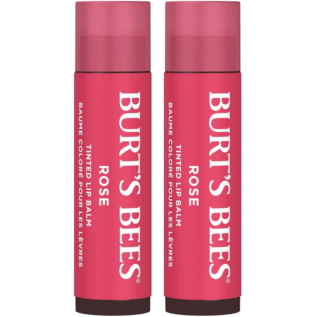 Burt's Bees Lip Tint Balm – Long Lasting 2 in 1 Tinted Balm Duo | Natural Moisturizing Color