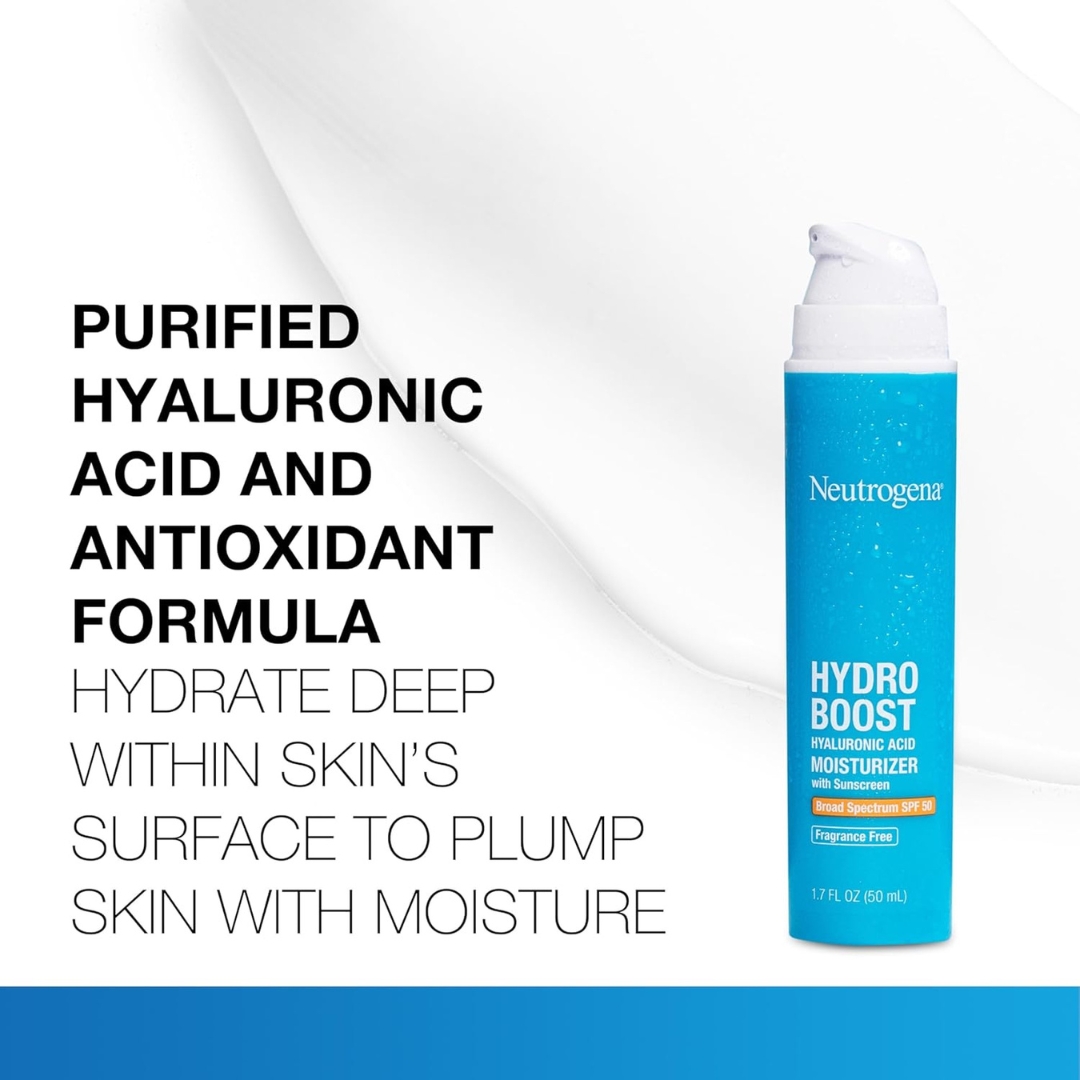 Neutrogena Hydro Boost SPF 50 Moisturizer 1.7oz with Hyaluronic Acid – Broad Spectrum, EXP 05/25 - Image 3