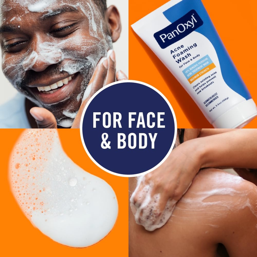 PanOxyl Acne Foaming Wash 10% Benzoyl Peroxide | Maximum Strength Antimicrobial Cleanser - Image 4