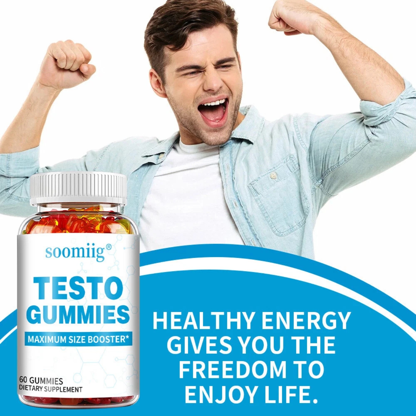 Testo Gummies Support Testosterone Booster Maximum Strength Male Enhancement - Image 2