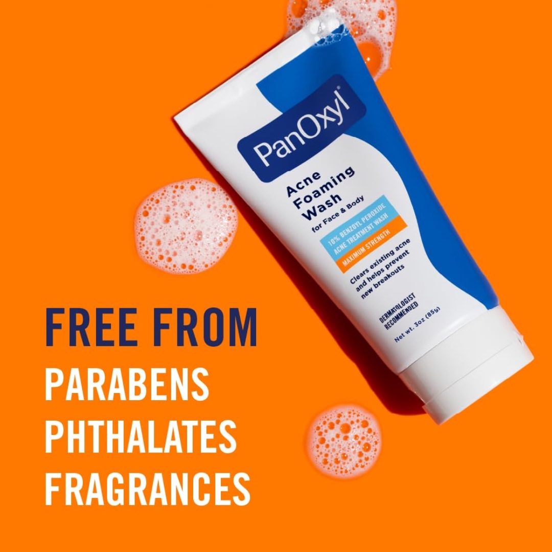 PanOxyl Acne Foaming Wash 10% Benzoyl Peroxide | Maximum Strength Antimicrobial Cleanser - Image 7