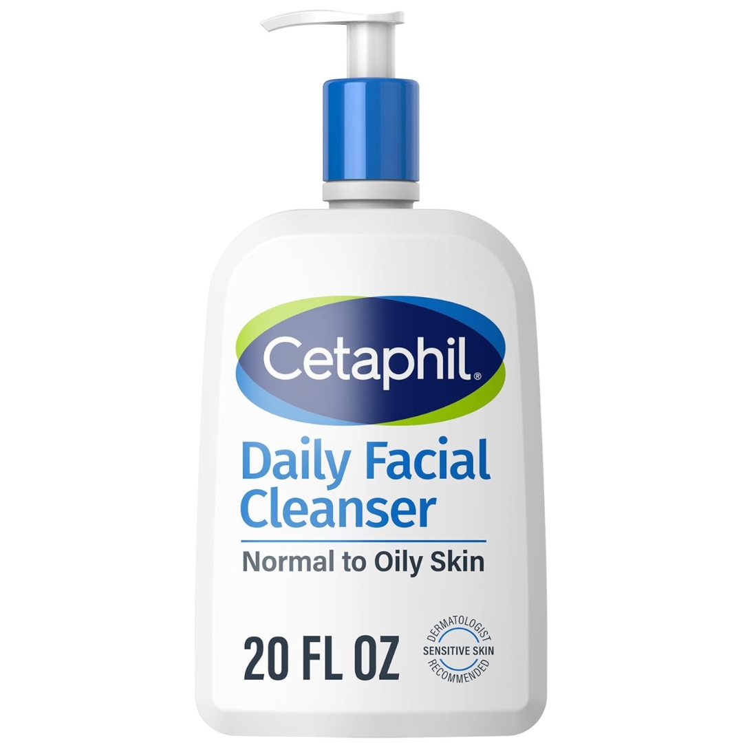 Cetaphil Daily Facial Cleanser 20oz – Gentle Cleanser for Sensitive, Combination & Oily Skin