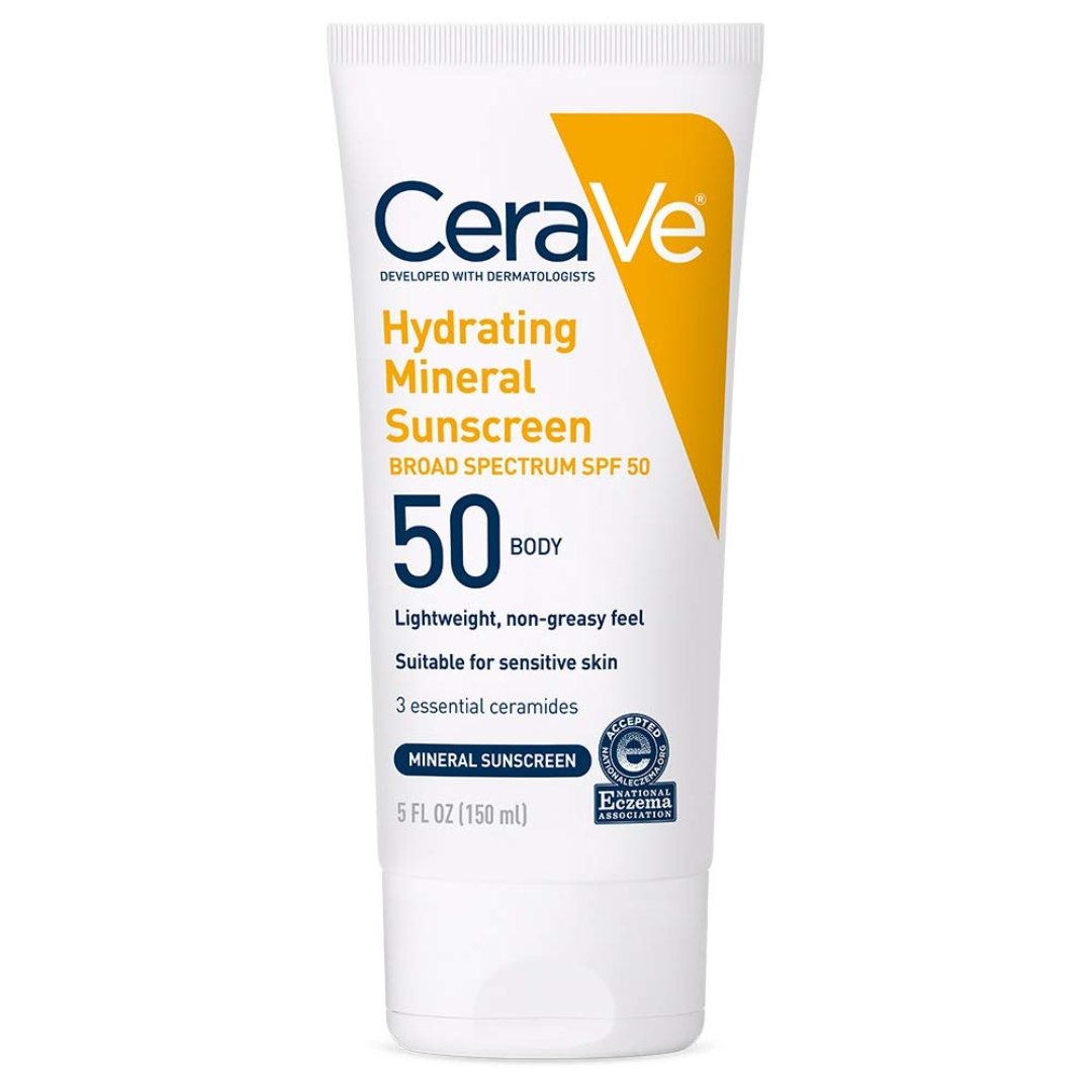CeraVe Hydrating Body Mineral Sunscreen Lotion SPF 50 | 5 fl oz | New Exp 2027Shop CeraVe Hydrating Body Mineral Sunscreen Lotion SPF 50 (5 fl oz) – Broad Spectrum, Fragrance-Free, for Sensitive Skin. Provides UVA/UVB protection with essential ceramides. Fresh stock, expiry 2027. Free shipping!