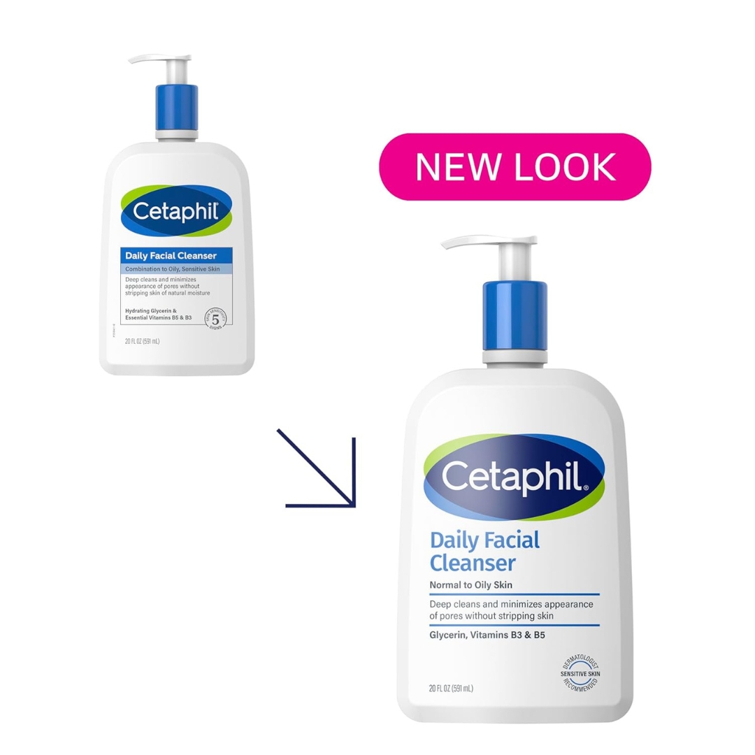 Cetaphil Daily Facial Cleanser 20oz – Gentle Cleanser for Sensitive, Combination & Oily Skin - Image 2