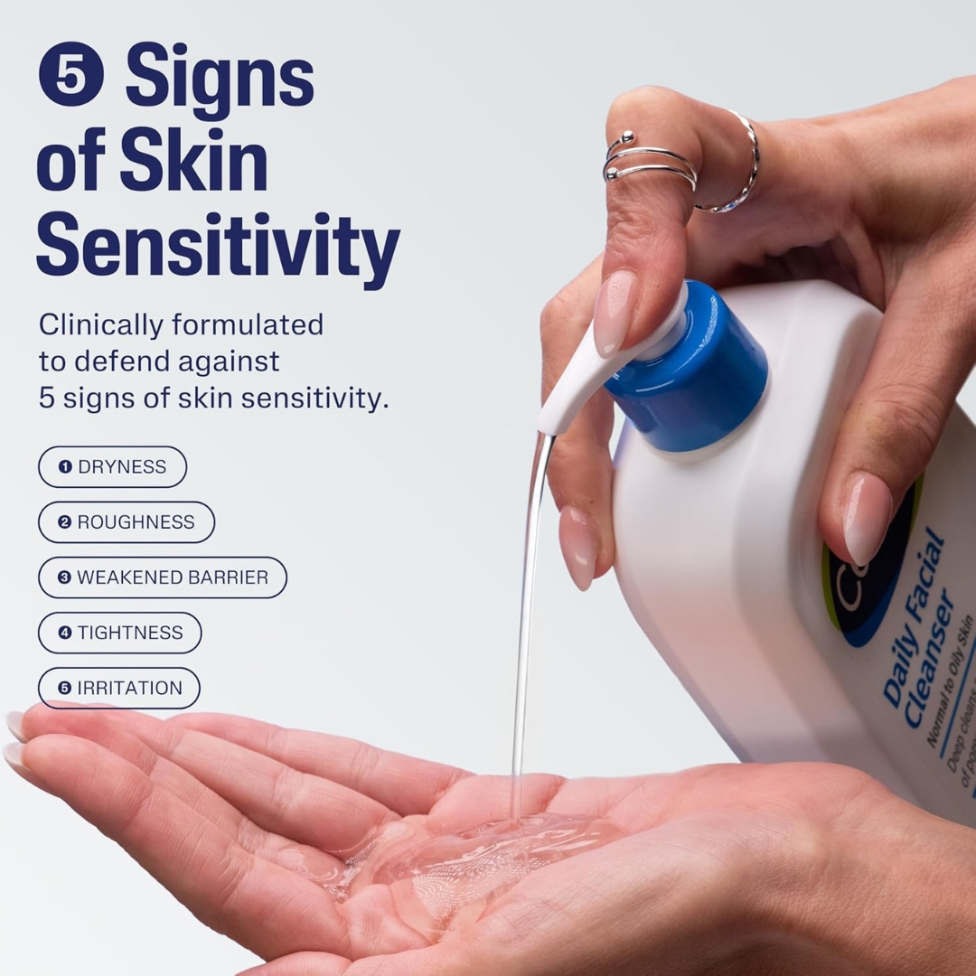 Cetaphil Daily Facial Cleanser 20oz – Gentle Cleanser for Sensitive, Combination & Oily Skin - Image 3