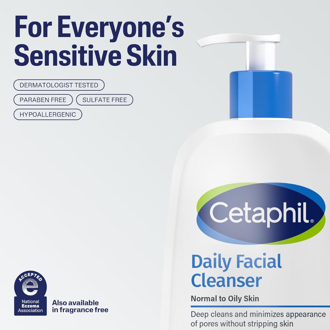 Cetaphil Daily Facial Cleanser 20oz – Gentle Cleanser for Sensitive, Combination & Oily Skin - Image 7